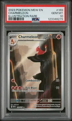 Pokemon TCG Charmeleon Scarlet Violet-151 Illustration Rare Card 169/165 PSA 10 - Image 1