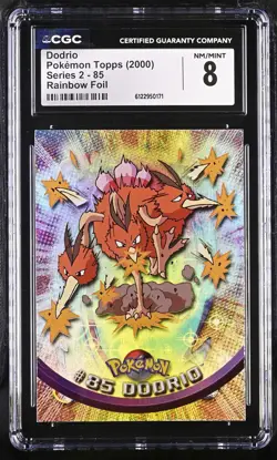CGC 8 Dodrio 2000 Series 2 Topps 85 Rainbow Foil Pokemon Card - Image 1