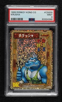 1999 Nintendo Donkey Kong Card Game Japanese Krusha #CS009 PSA 9 MINT - Image 1