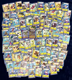 1999 Digimon Card Vintage - Huge Lot of 200 - Gatomon Silver Holographic Letters - Image 1
