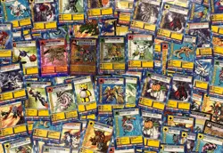 1999 Digimon Card Vintage - Huge Lot of 200 - Gatomon Silver Holographic Letters - Image 2