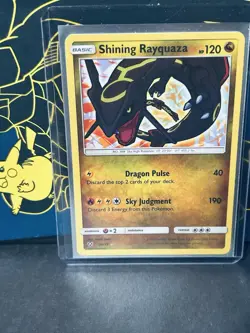 Shining Rayquaza 56/73 Shining Legends Holo Rare Pokemon Card NM - Image 1