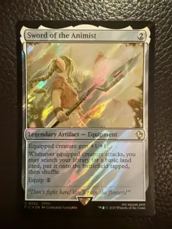 Mtg FIC Final Fantasy — Sword of the Animist —NM SURGE FOIL - Image 1