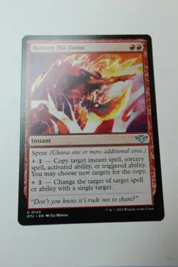 MTG Return the Favor x1- -Outlaws of Thunder Junction-Lightly Played - Image 1