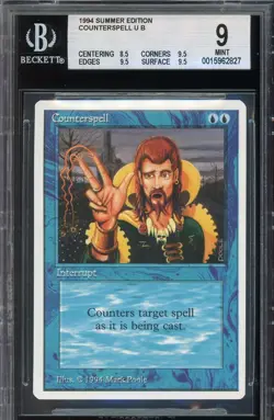 BGS 9 Summer Magic Counterspell ~ w/3x 9.5 SUBs ~ Vintage MTG ~ RARER than Alpha - Image 1