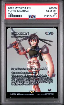 2025 MTG FINAL FANTASY THROUGH THE AGES FOIL #0060 YUFFIE KISARAGI PSA 10 - Image 1