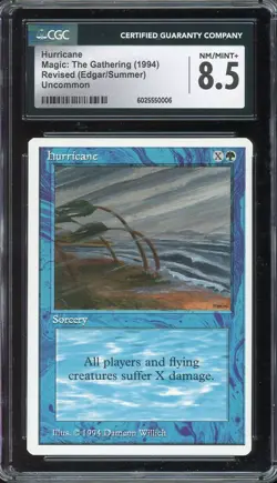 CGC 8.5 Summer Magic "Blue" Hurricane ~ Vintage MTG ~ RARER than Alpha!!! - Image 1