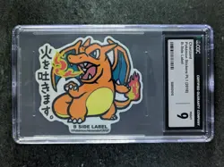 2018 Pokemon CHARIZARD Stickers Pt.1 B-Side Label Series UV-Resistant CGC 9 - Image 2