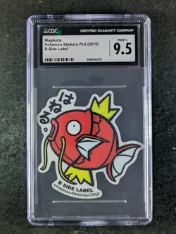 2019 Pokemon MAGIKARP Stickers Pt.6 B-Side Label Series UV-Resistant CGC 9.5 - Image 1