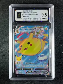 2021 Pokemon FLYING PIKACHU VMAX #007/025 Celebrations Ultra Rare BC 9.5 - Image 1