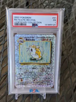 Pokemon Legendary Collection Reverse Holo Raticate #61/110 PSA 1 PR - Image 1