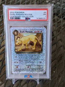 Pokemon Legendary Collection Reverse Holo Dark Persian #6/110 PSA 1 PR - Image 1