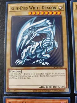 Yugioh Blue Eyes White Dragon Dark Magician Girl Red Eyes Black 4 Card Set - Image 2