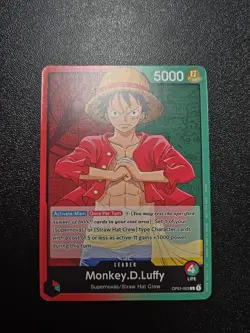 ONE PIECE Romance Dawn OP01-003 Monkey D Luffy Leader Pre Errata NM - Image 1