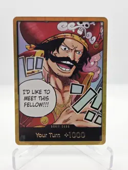 One Piece OP13 Don!! Card I'd Like To Meet This Fellow!!! Gold Foil - Image 1