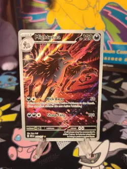 Pokemon Mightyena Holo Rare 120 HP Card 243/217 2026 English Stage 1 - Image 2