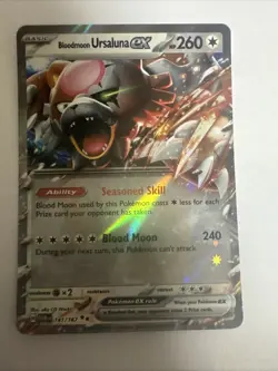 Blood Moon Ursaluna EX Twilight Masquerade Rare Card 141/167 Pokemon TCG - Image 1