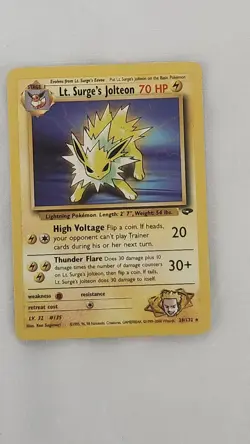 Pokemon 2000 TCG Lt. Surge's Jolteon Gym Challenge. Card # 28/132. Non Holo. - Image 4