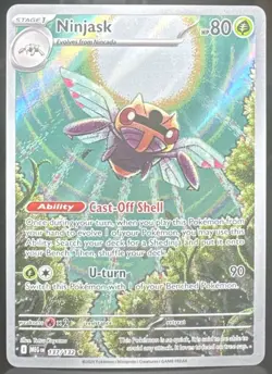 Pokemon TCG Ninjask 137/132 Me01: Mega Evolution Illustration Rare Holo Card - Image 1