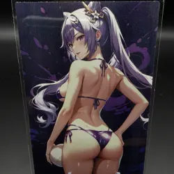 Keqing Genshin Impact Anime Waifu Card Doujin ACG Goddess Holo - Image 2