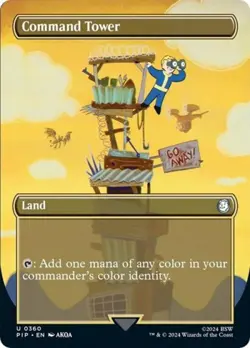 Command Tower (Borderless) -Foil Near Mint MTG Universes Beyond: Fallout - Image 1
