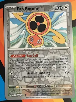 Fan Rotom 085/131 Reverse Holo Near Mint Pokemon Card NM - Image 1