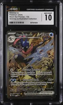 Pokemon 2024 Greninja ex 132 Scarlet & Violet Promo Cards Holo CGC 10 GEM MINT - Image 1