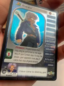 DBZ: Dragon Ball Z CCG: 2002 Limited Trunks card 2002 Foil 185 - Image 2