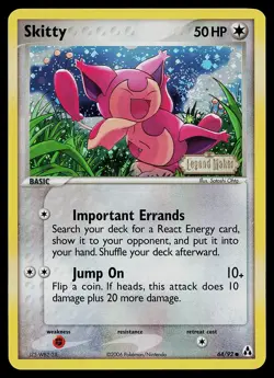 Pokemon Card - Skitty Legend Maker 64/92 Common Reverse Holo Stamped - Image 1