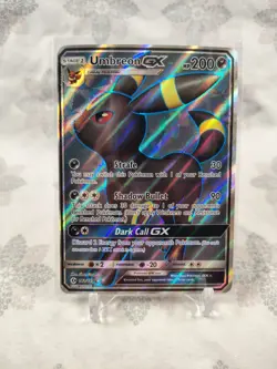 Pokemon Card - Umbreon GX #142/149 Sun and Moon Base Set Full Art Rare MP - Image 1