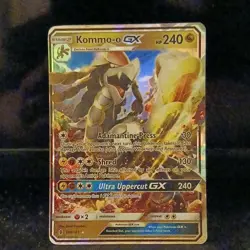 Kommo-o GX Ultra Rare Holo SM-Guardians Rising 100/145 240HP Pokemon Card - Image 1