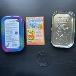 Flareon Prismatic Evolutions Mini Tin with Art Card and Coin Empty Tin - Image 2