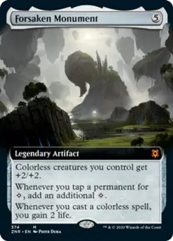 1x Forsaken Monument - Foil - Extended Art Light Play MTG Magic - Kid Icarus - - Image 1