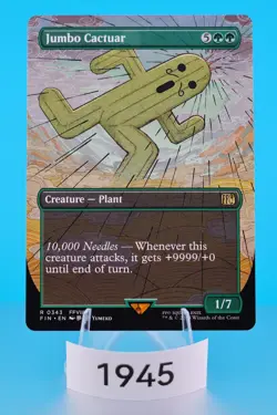 MTG Jumbo Cactuar (Borderless) Final Fantasy Regular #343 - Image 1