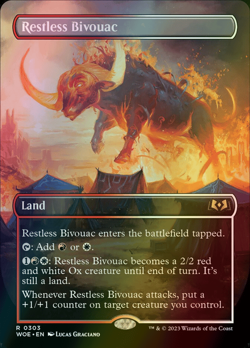 MTG Restless Bivouac Borderless Foil ** Wilds of Eldraine ** English - Image 1