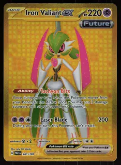 Iron Valiant ex 261/182 Hyper Rare Paradox Rift Pokemon - Image 1