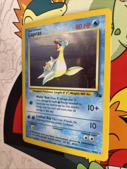 Lapras 10/62 Fossil Unlimited Holo Rare WotC Pokemon TCG NM/LP - Image 3