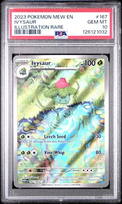2023 POKEMON MEW EN-151 ILLUSTRATION RARE #167 IVYSAUR PSA 10 - Image 1