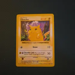 Pikachu 58/102 Yellow Cheeks Base Set Shadowless Vintage Pokemon WoTC 1999 LP - Image 1