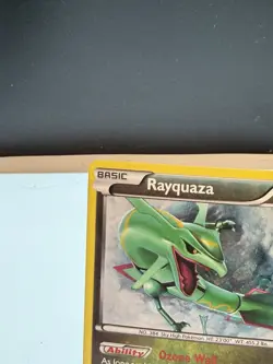 Pokemon XY Rayquaza Holo XY64 Promo LP — Small Whitening On Corner. - Image 2