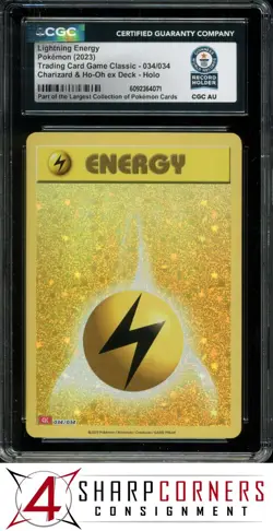 2023 POKEMON CLASSIC CHARIZARD & HO-OH EX #034 LIGHTNING ENERGY HOLO CGC AUTH - Image 1