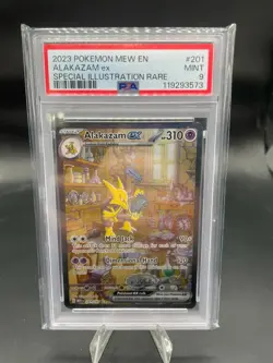 2023 Pokemon Mew EN Special Illustration Rare Card 151 #201 Alakazam Ex PSA 9 #8 - Image 1