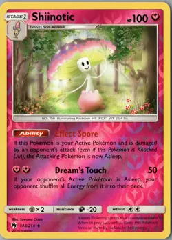 Shiinotic Uncommon SM - Lost Thunder 148/214 NM Reverse Holo - Pokemon - Image 1