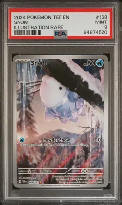 Pokemon Snom 168/162 SV05: Temporal Forces Holo Illustration Rare PSA 9 MINT - Image 1