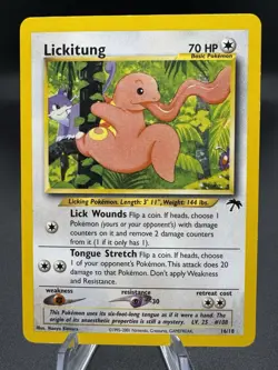 Pokemon TCG Lickitung Rare Southern Islands 16/18 - Lightly Damaged - Image 1