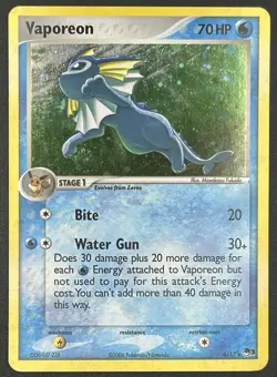 Pokemon TCG Vaporeon 006/017 POP Series 3 Holo - Image 1