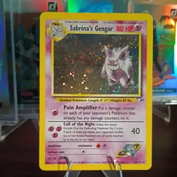 Pokemon Sabrina's Gengar 14/132 Holo Rare Gym Challenge 🔥Swirl🔥 - Image 1