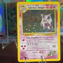 Pokemon Sabrina's Gengar 14/132 Holo Rare Gym Challenge 🔥Swirl🔥 - Image 3