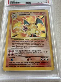 2000 Pokemon Charizard Holo Base 2 - PSA 6 - Image 3