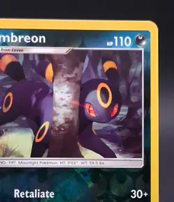 Pokemon TCG Umbreon 120/214 Sun & Moon Lost Thunder Reverse Holo Rare NM - Image 2